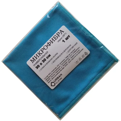 Салфетка из микрофибры 270гр/м2 30х30см голубая 1шт/упак