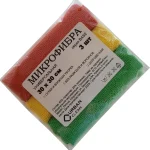 Салфетка из микрофибры 220гр/м2 30х30см ассорти 3шт/упак