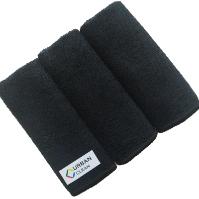 Салфетка из микрофибры 220гр/м2 30х30см черная